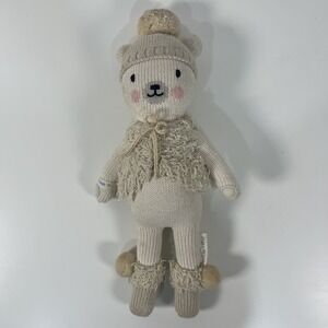 Cuddle & Kind Stella the Polar Bear Knitted 15" Stuffed Plush Doll Handmade Peru